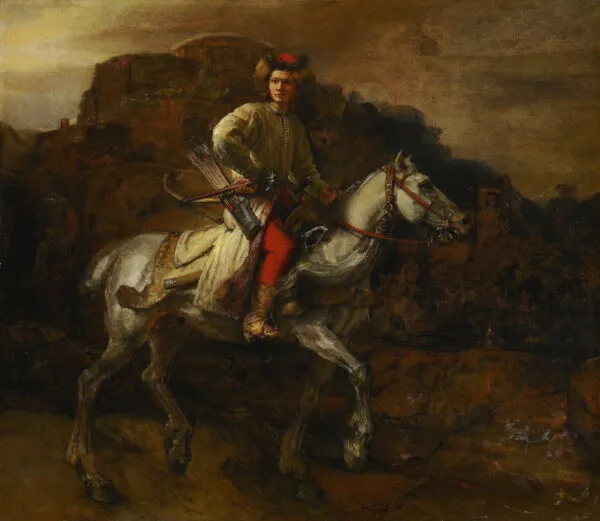 Rembrandt – Il cavaliere polacco – l’originale del 1655 circa alla Frick Collection di New York – olio su tela