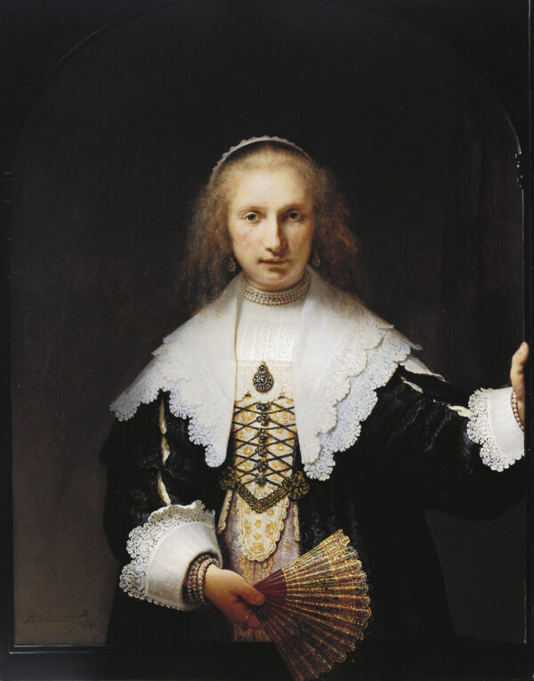 Rembrandt – Porträt der Agatha Bas – das Original von 1641 in der Royal Collection London – Öl auf Leinwand