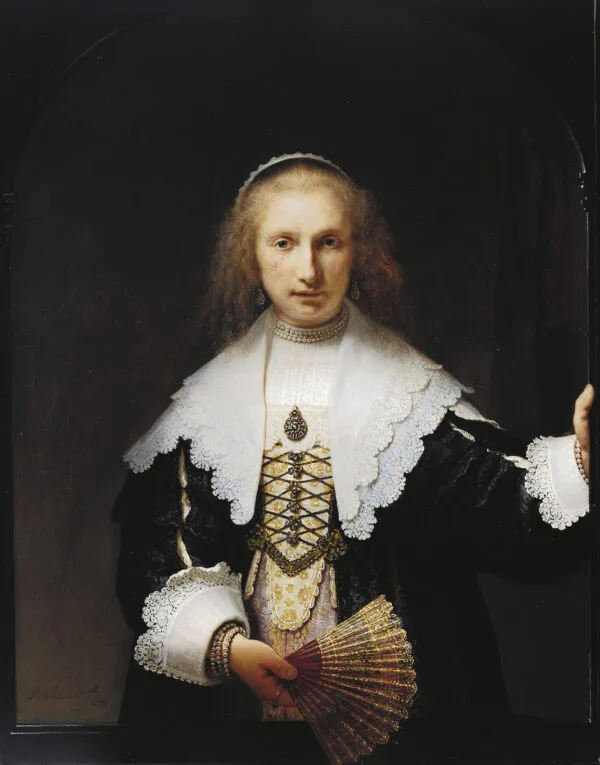 Rembrandt – Porträt der Agatha Bas – das Original von 1641 in der Royal Collection London – Öl auf Leinwand