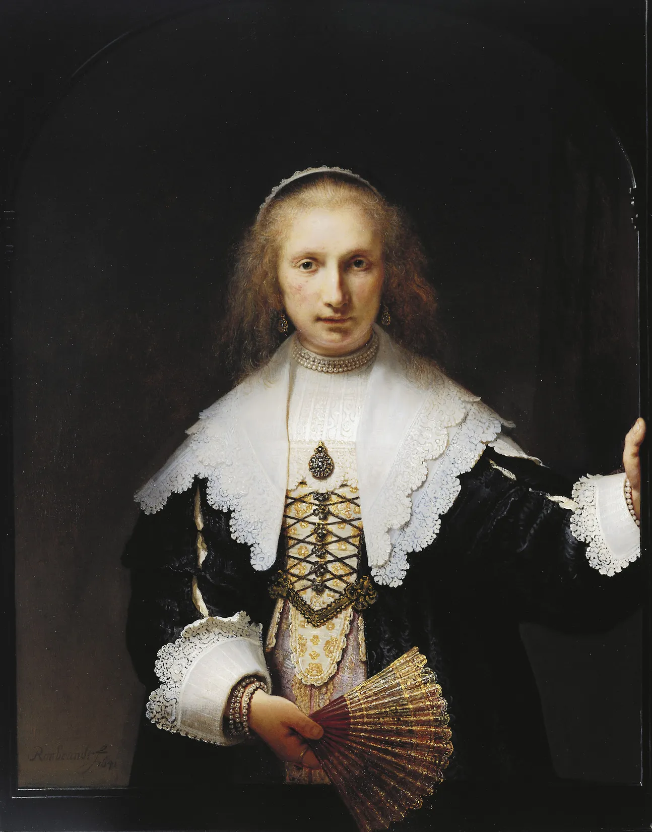Rembrandt – Portrait d’Agatha Bas – tableau peint à la main