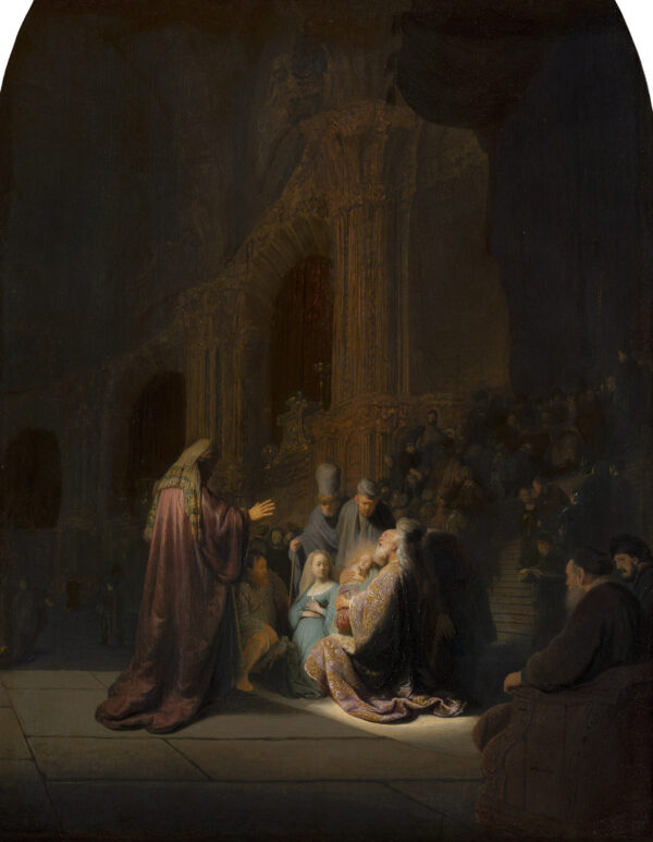 Rembrandt – Simeons Lobgesang – das Original von 1631 im Mauritshuis Den Haag – Öl auf Holz
