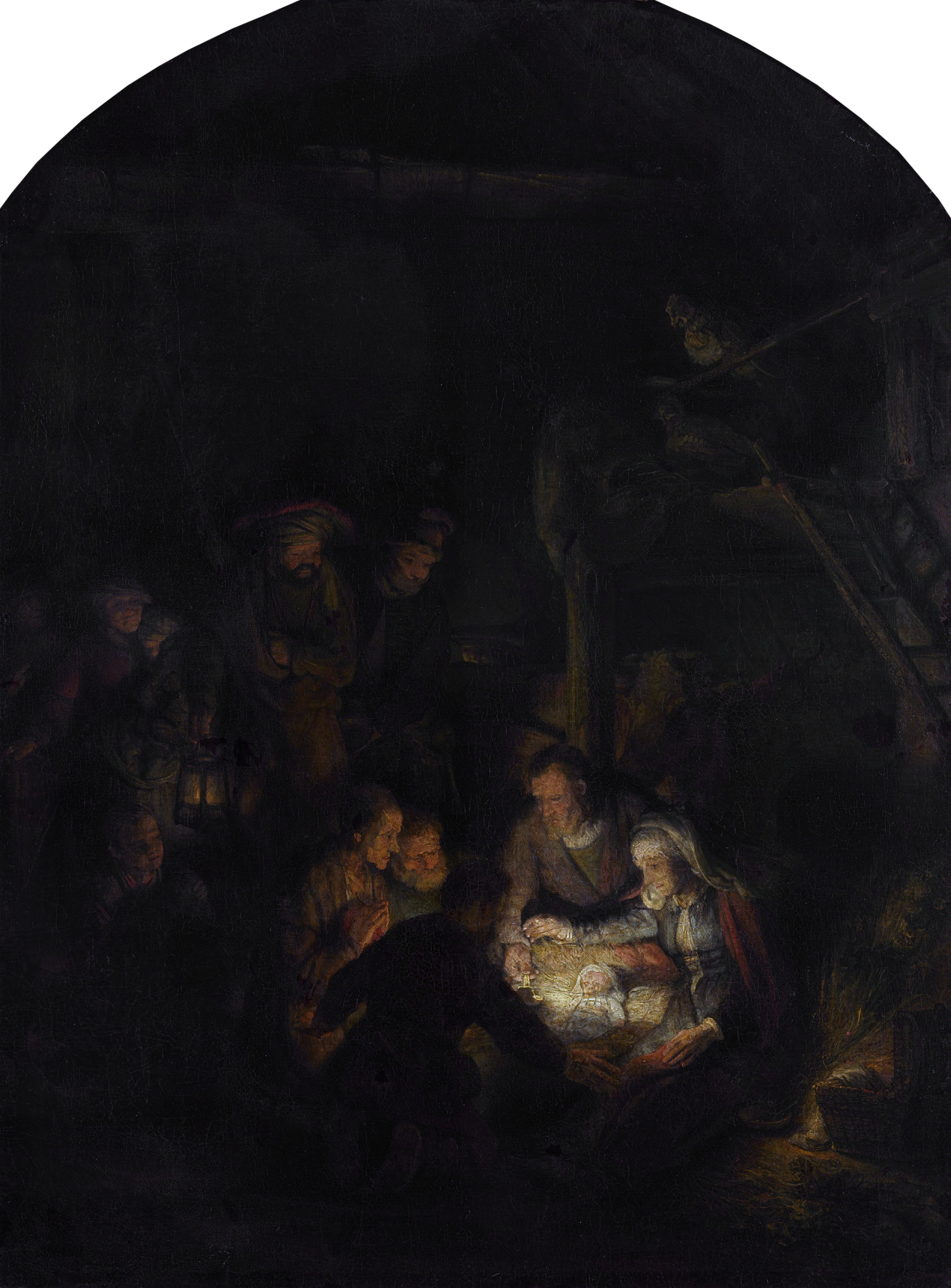 Rembrandt – Adorazione dei pastori – l’originale del 1646 all’Alte Pinakothek di Monaco – olio su tela