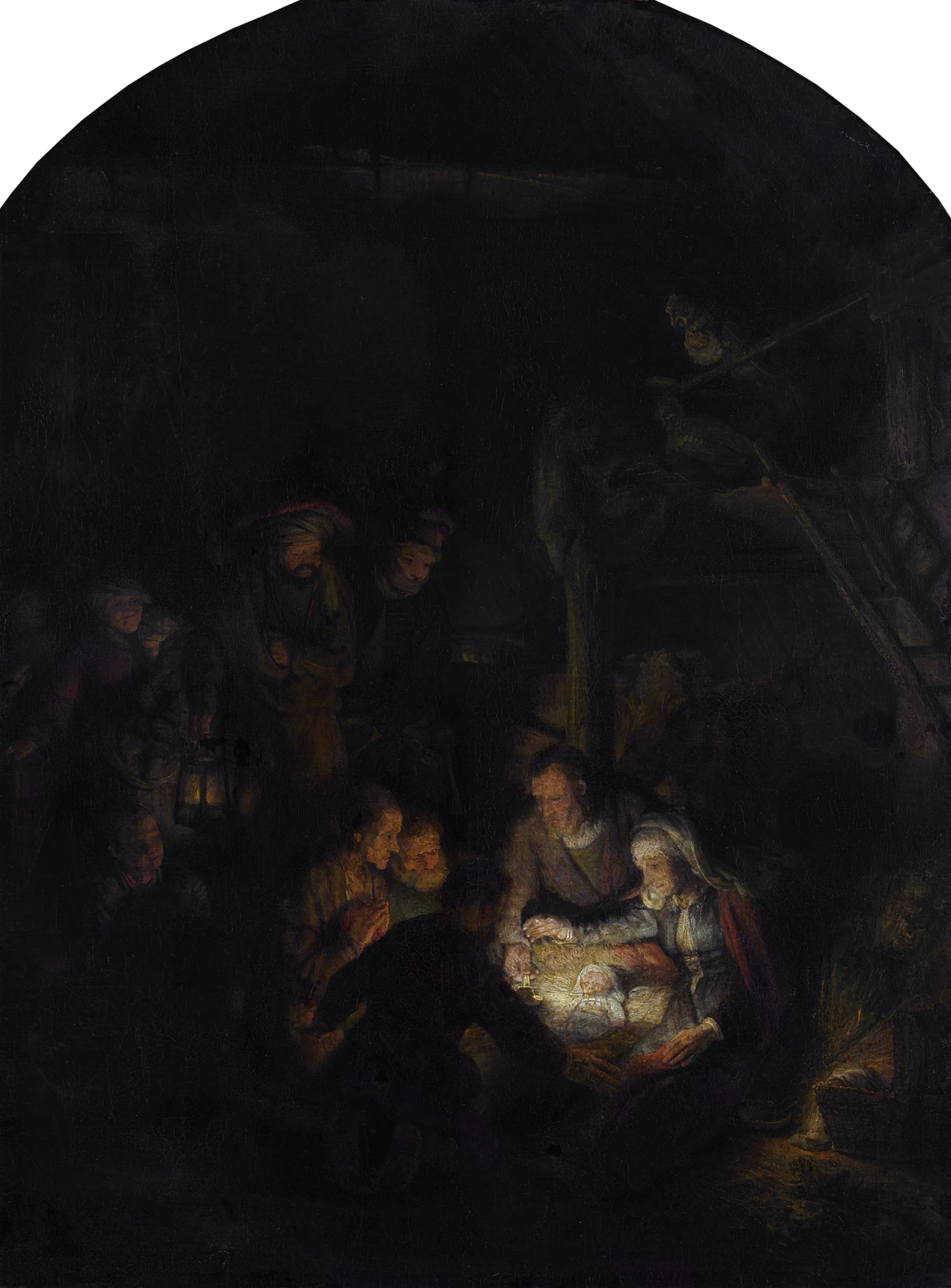 Rembrandt – L’Adoration des bergers – tableau peint à la main