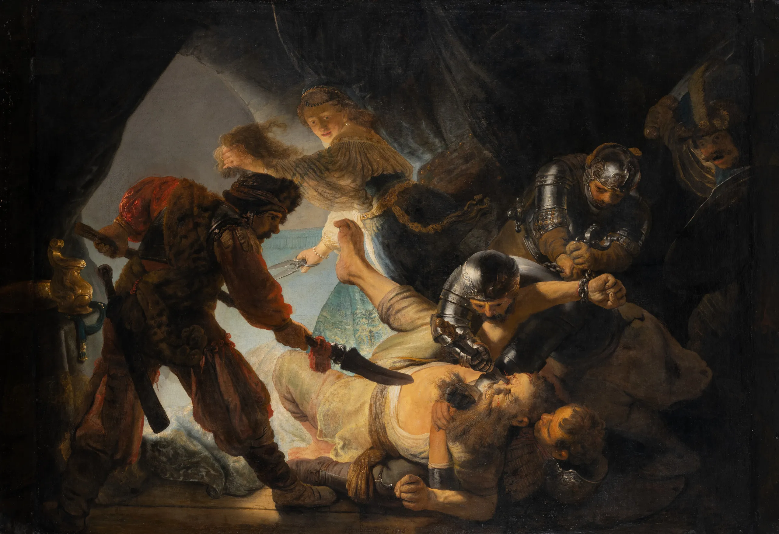 Rembrandt – L’Aveuglement de Samson – tableau peint à la main