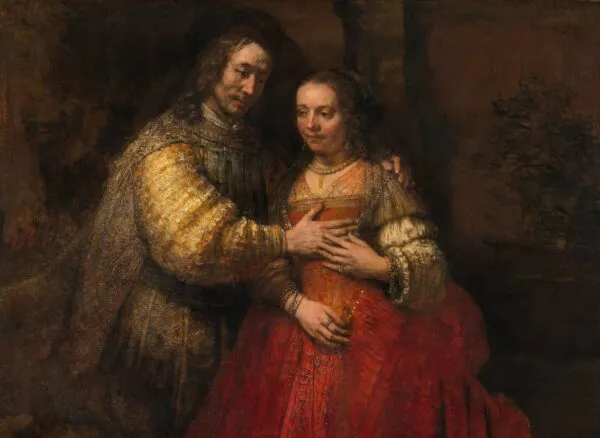 Rembrandt – La sposa ebrea – l’originale del 1665–1669 circa al Rijksmuseum di Amsterdam – olio su tela