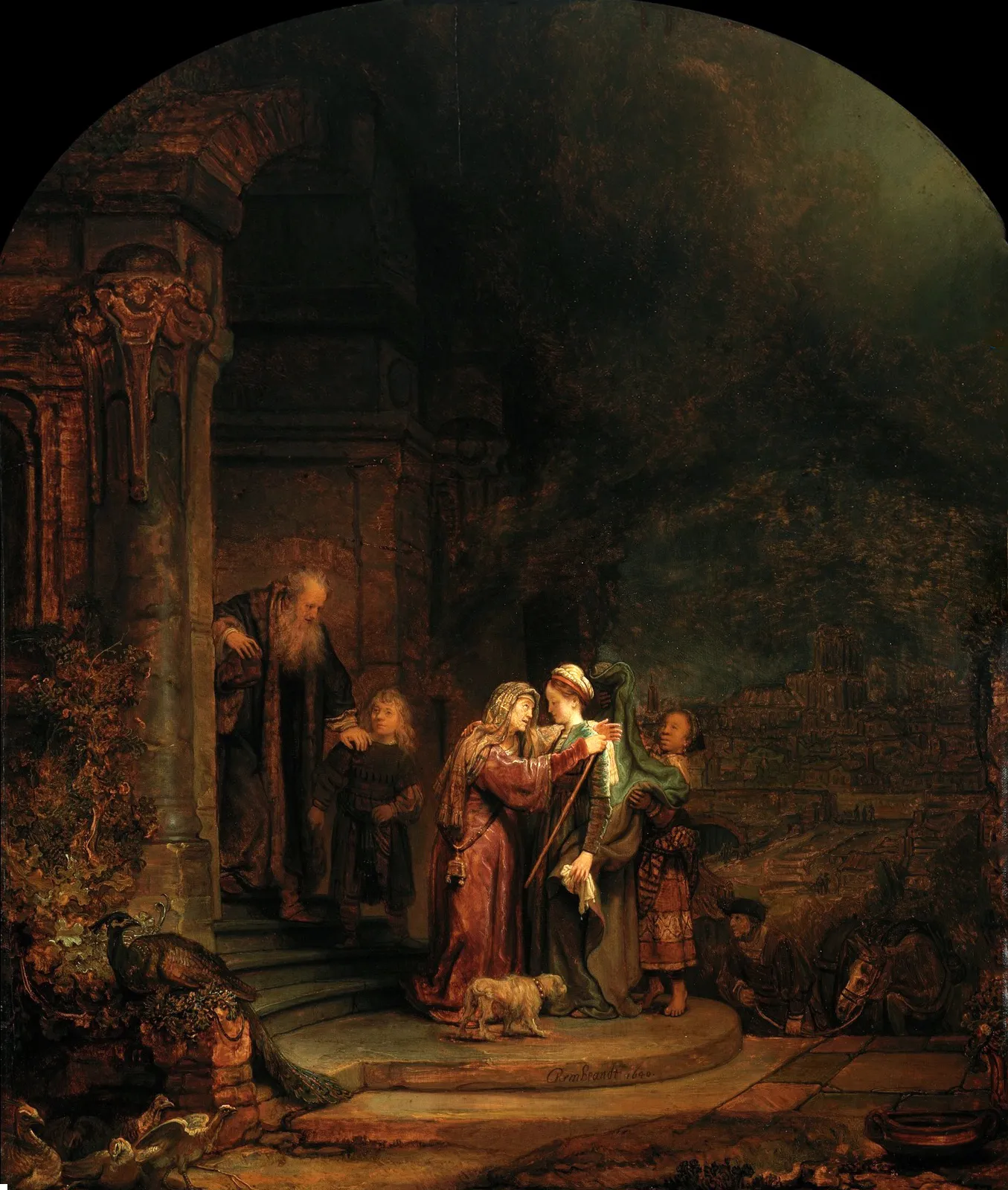 Rembrandt – La Visitation – tableau peint à la main