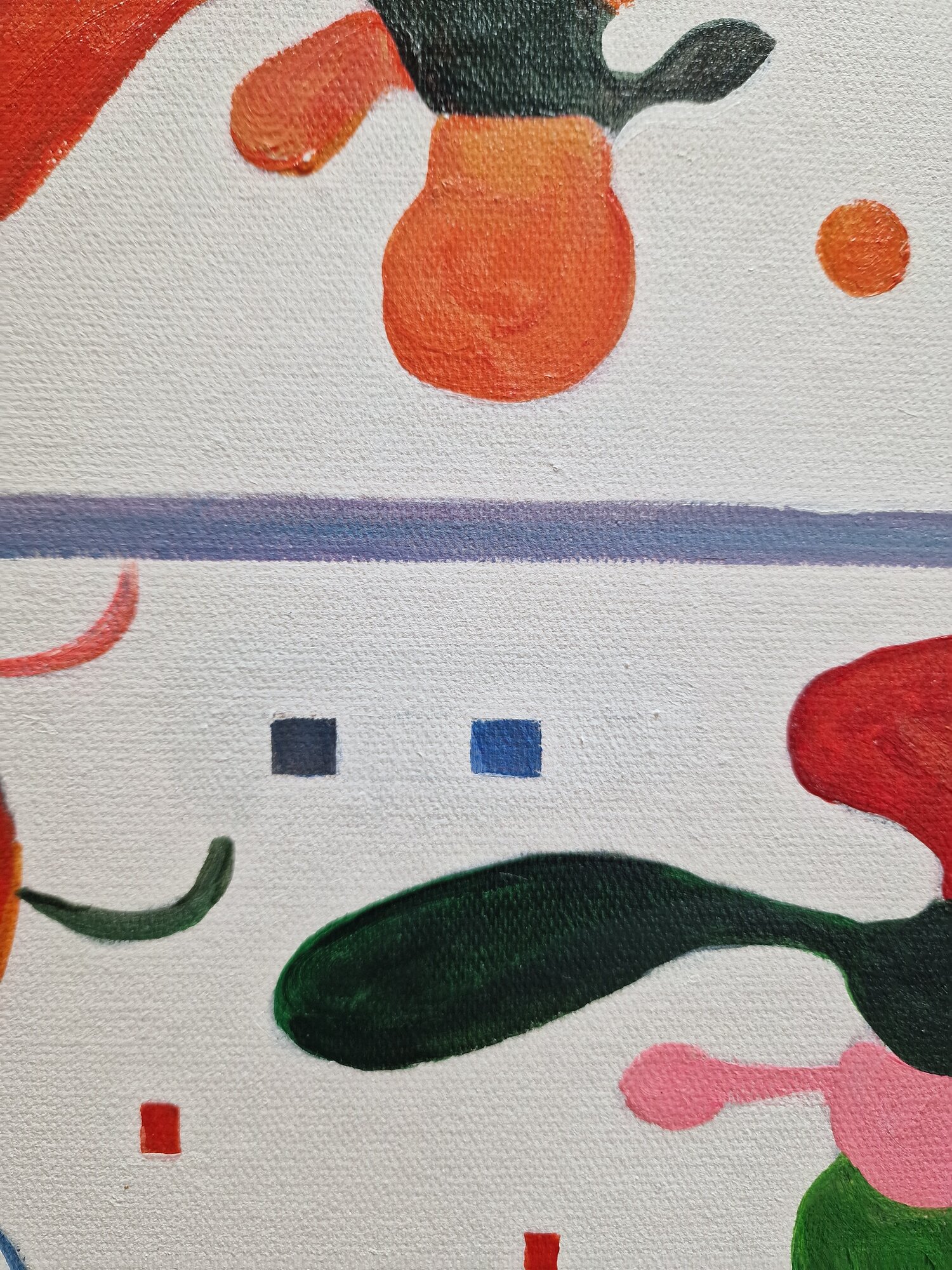 Vasilij Kandinski – Sukcesija – ročno naslikana slika na platnu – fotografija 4 Vasilij Kandinski – Sukcesija – bližnji posnetek ročnih potez čopiča na platnu