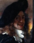 Johannes Vermeer, domnevni avtoportret – mladenič na levi v sliki Zvodnica (1656), izrez