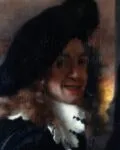 Johannes Vermeer, mutmaßliches Selbstporträt – der junge Mann links in Bei der Kupplerin (1656), Ausschnitt