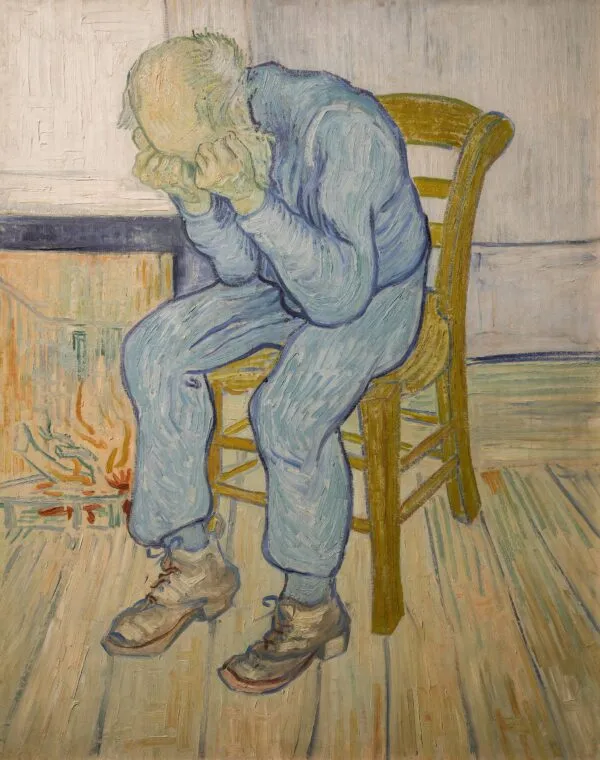 Vincent van Gogh – At Eternity's Gate – the 1890 original in the Kröller-Müller Museum, Otterlo – oil on canvas