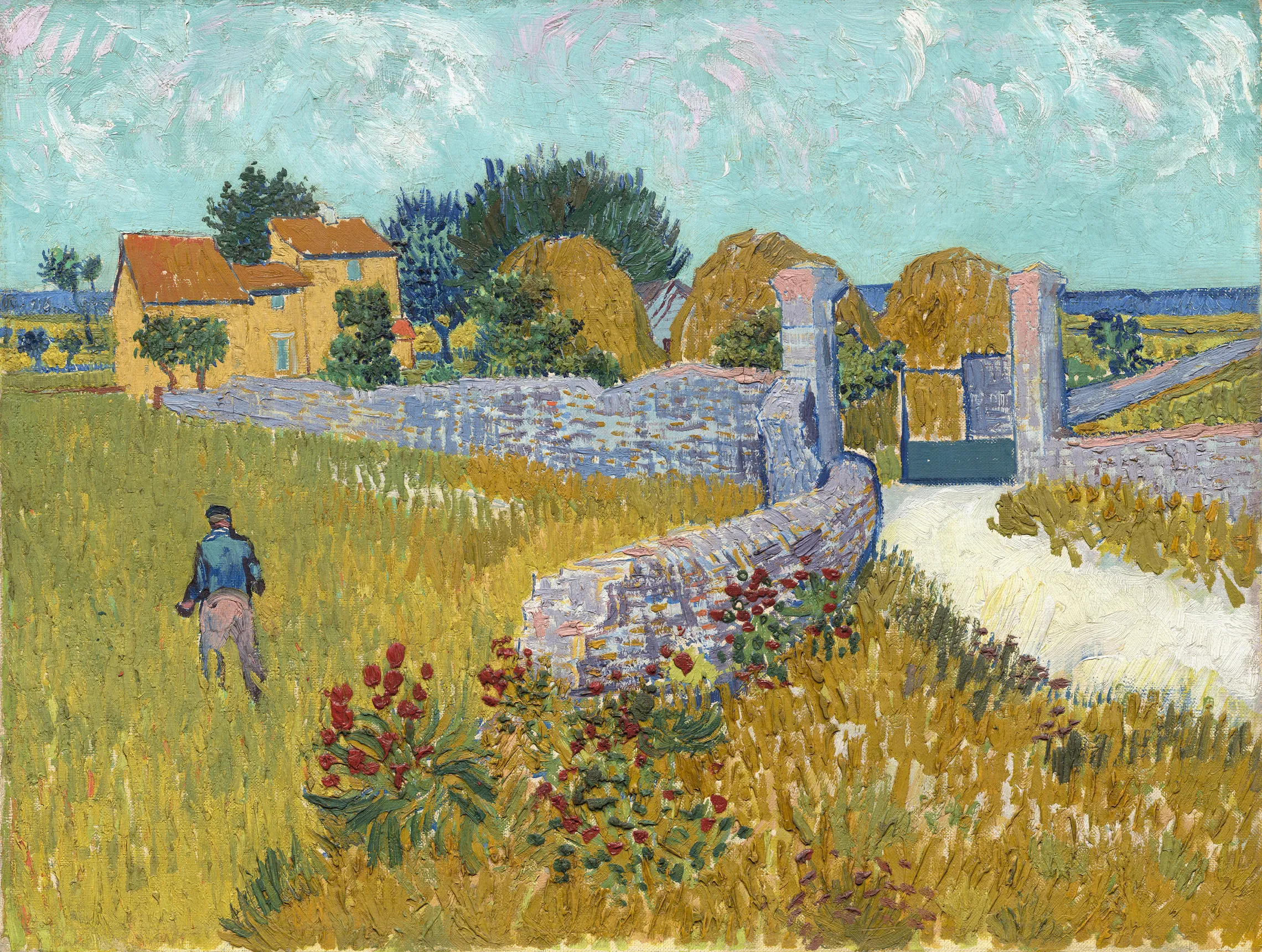Vincent van Gogh – Kmetija v Provansi – izvirnik iz leta 1888, National Gallery of Art, Washington – olje na platnu