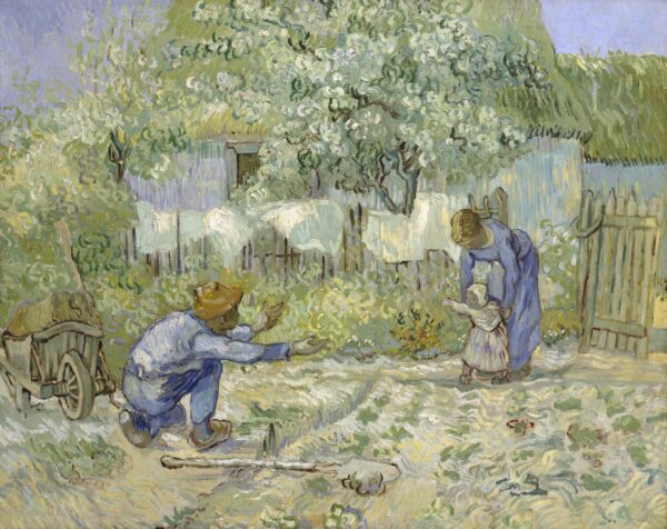 Vincent van Gogh – First Steps (after Millet) – the 1890 original, The Metropolitan Museum of Art, New York (acc. no. 64.165.2) – oil on canvas