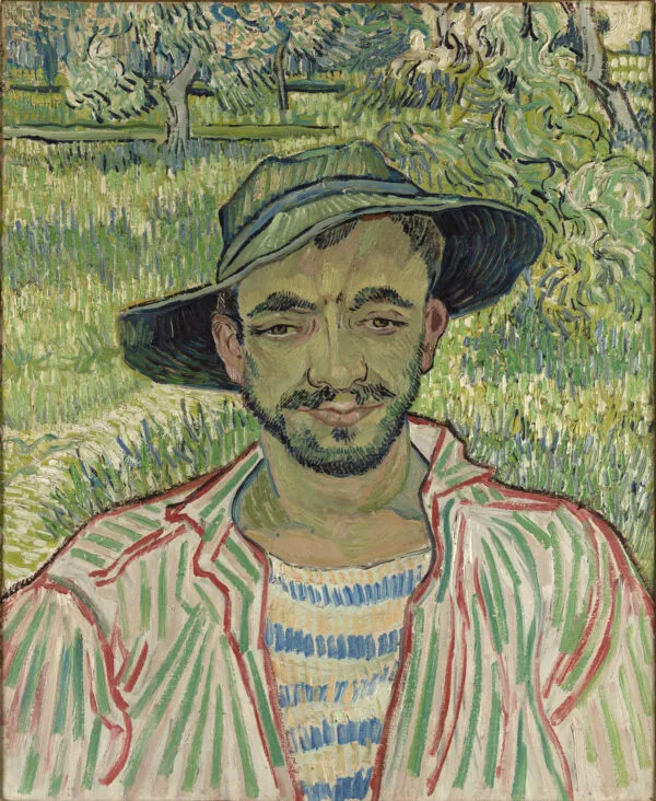 Vincent van Gogh – Portret mladega kmeta (Vrtnar) – izvirnik iz leta 1889 v galeriji Galleria Nazionale d’Arte Moderna v Rimu – olje na platnu