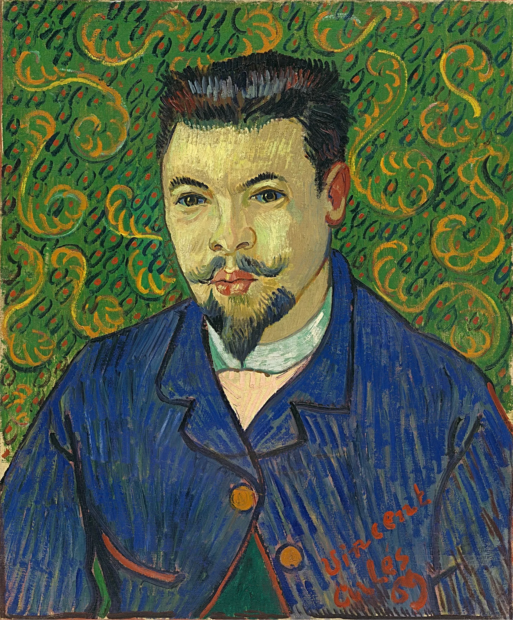Vincent van Gogh – Portrait of Dr. Félix Rey – the 1889 original, Pushkin Museum, Moscow – oil on canvas