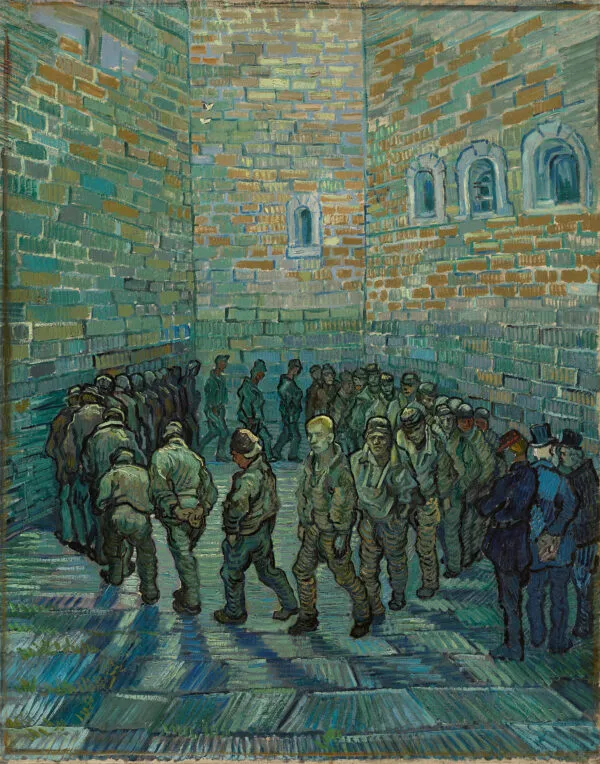 Vincent van Gogh – Prisoners' Round (after Doré) – the 1890 original, Pushkin Museum, Moscow – oil on canvas