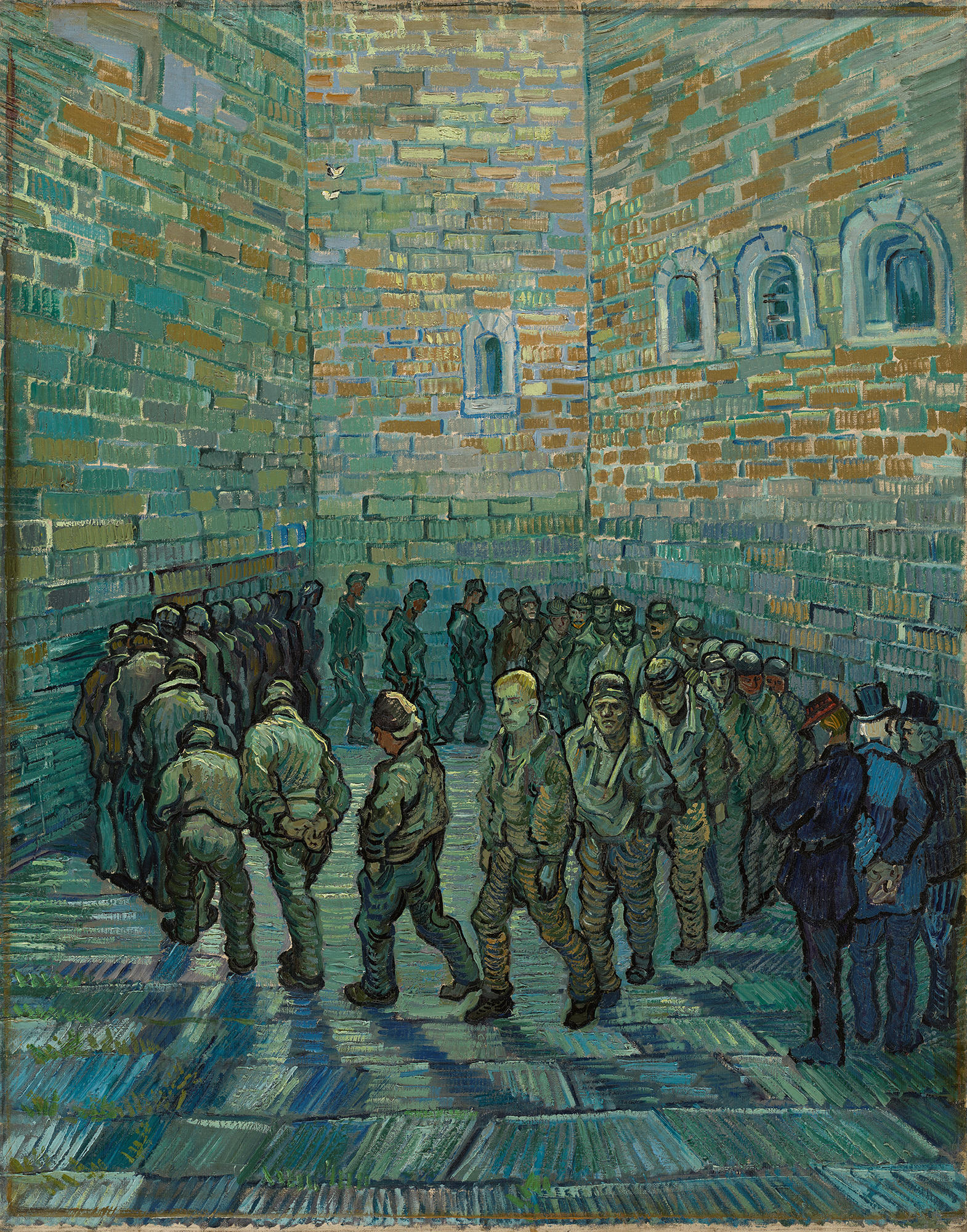Vincent van Gogh – Sprehod zapornikov (po Doréju) – izvirnik iz leta 1890, Pushkin Museum, Moskva – olje na platnu