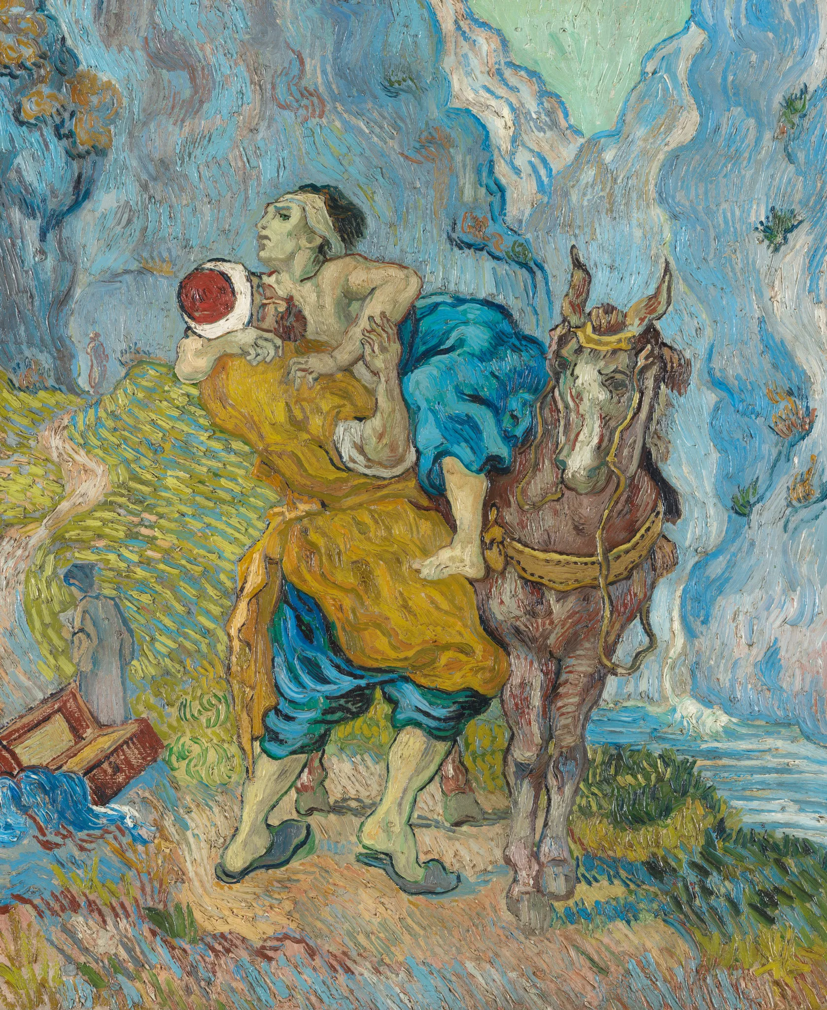 Vincent van Gogh – Usmiljeni Samarijan (po Delacroixu) – izvirnik iz leta 1890, Kröller-Müller Museum, Otterlo – olje na platnu