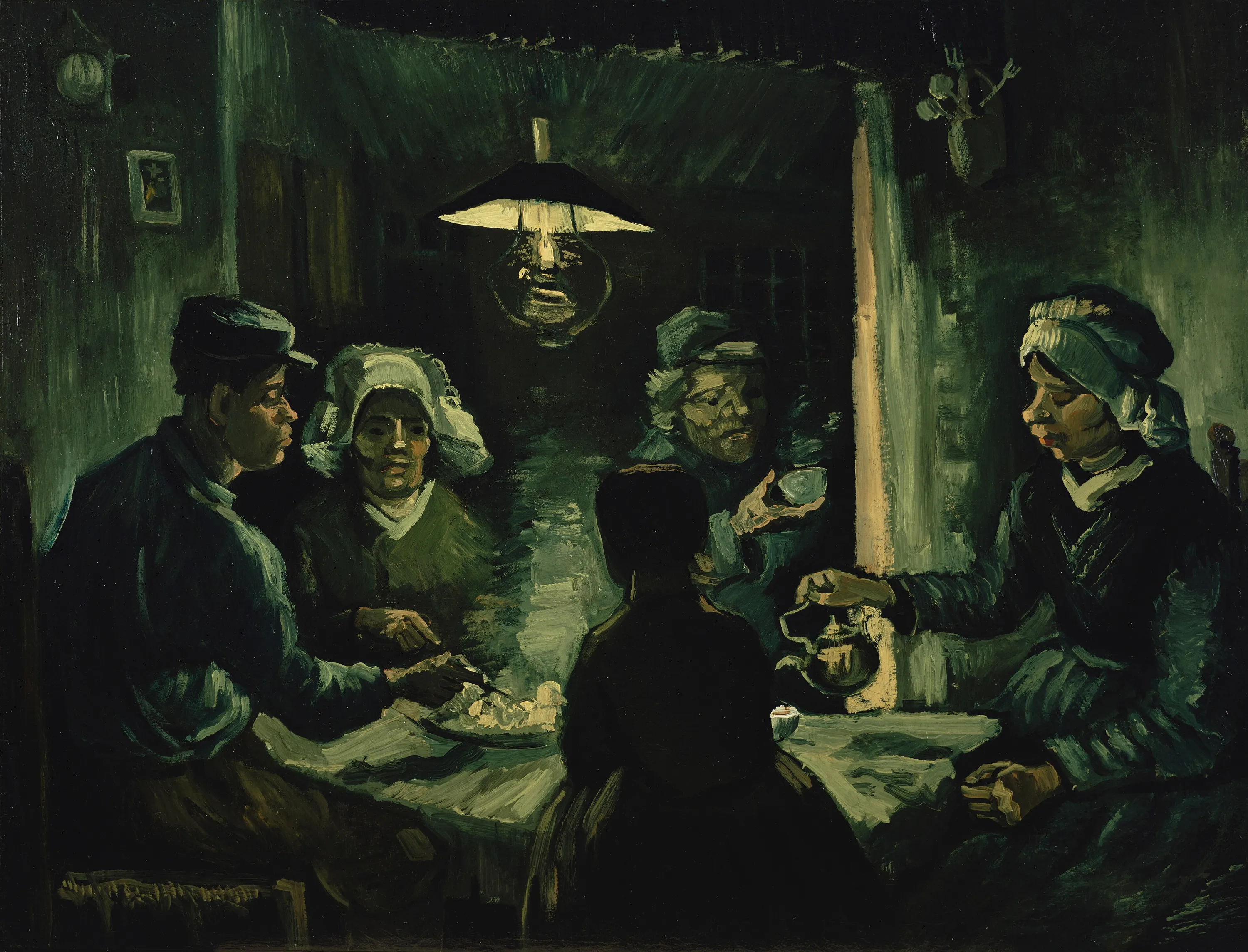 Vincent van Gogh – Jedci krompirja – izvirnik iz leta 1885 v Muzeju Van Gogh – olje na platnu