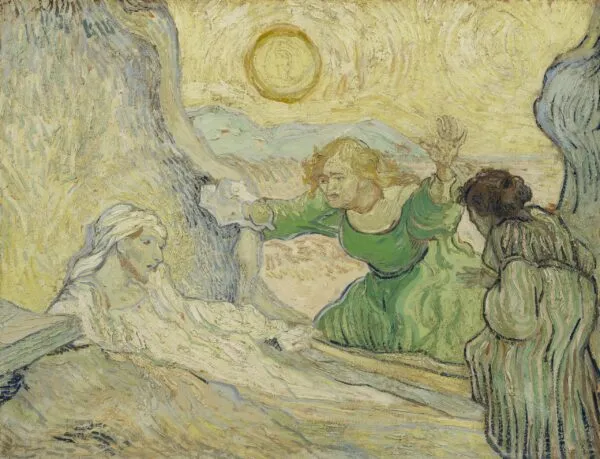 Vincent van Gogh – The Raising of Lazarus (after Rembrandt) – the 1890 original, Van Gogh Museum, Amsterdam – oil on paper