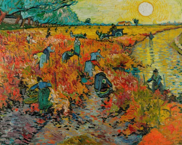 Vincent van Gogh – The Red Vineyard – the 1888 original in the Pushkin Museum – oil on canvas
