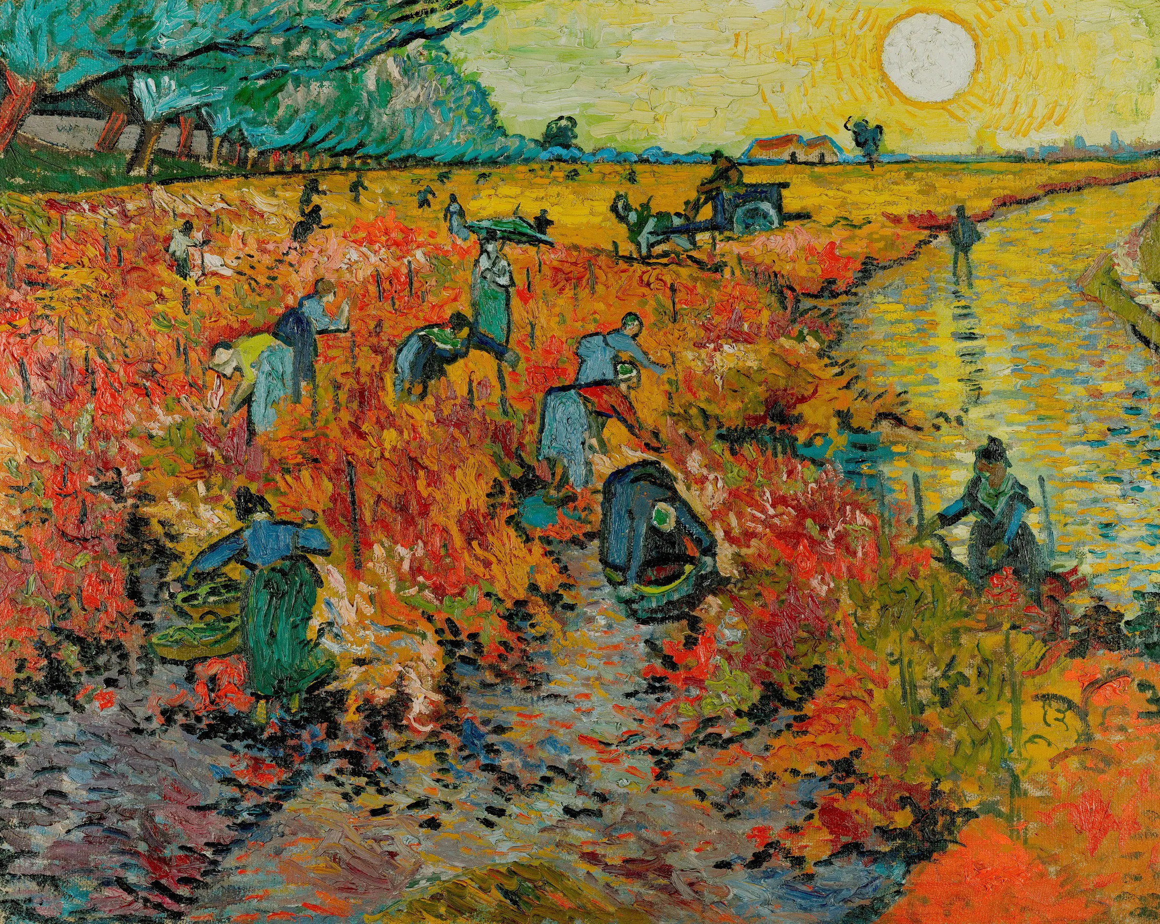 Vincent van Gogh – The Red Vineyard – the 1888 original in the Pushkin Museum – oil on canvas