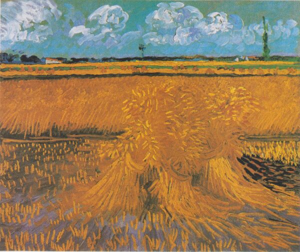 Vincent van Gogh - Pšenično polje s snopovima - umjetnička slika na platnu - ručno slikana reprodukcija
