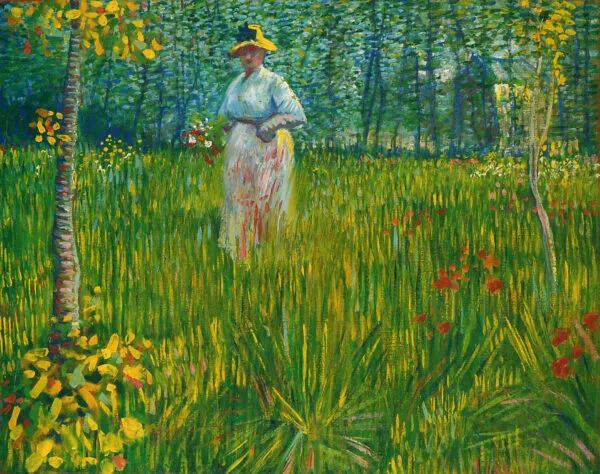 Vincent van Gogh - Woman in a Garden - oil painting reproduction on canvas - hand-painted